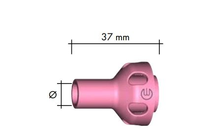 ABICOR BINZEL xFUME TIG ceramic gas nozzles (10 pack), 9.5mm diameter for TIG welding torches