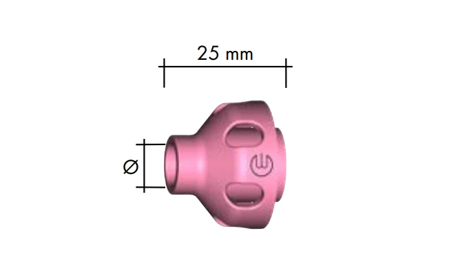 ABICOR BINZEL xFUME TIG gas nozzle, ceramic, 10 pieces, 9.5mm diameter short nozzle for TIG welding torches