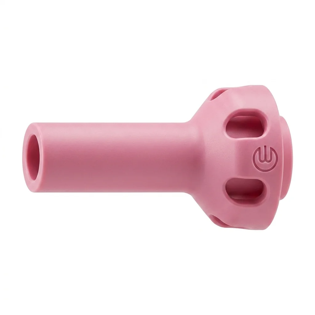 xFUME TIG — gas nozzle, ceramic Jumbo (5 pcs.) (TE 3.2 mm middle) — front view — ABICOR BINZEL — Welding Torch Wear Parts & Spares