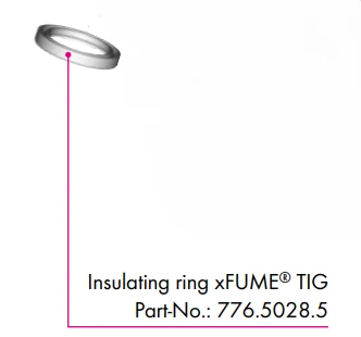 ABICOR BINZEL xFUME TIG insulating ring for Jumbo nozzle, ceramic accessory for TIG welding torches
